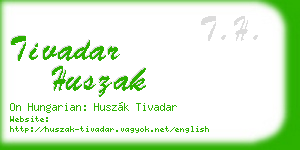 tivadar huszak business card