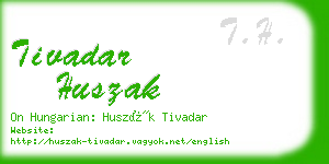 tivadar huszak business card